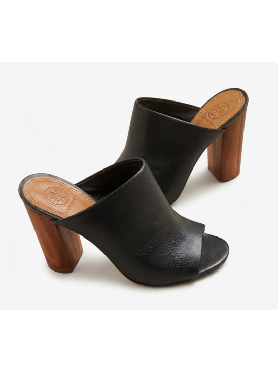 Tory Burch Shoes - TORY BURCH Raya Pebbled Leather Mules Women's Size 7M Black